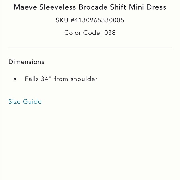 NWT Maeve Brocade shift mini dress - Picture 6 of 11